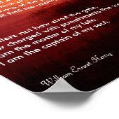 Invictus ~ Inspirerend gedicht Poster (Hoek)