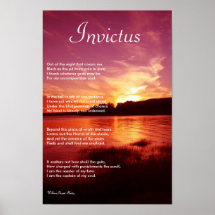 Invictus ~ Inspirerend gedicht Poster