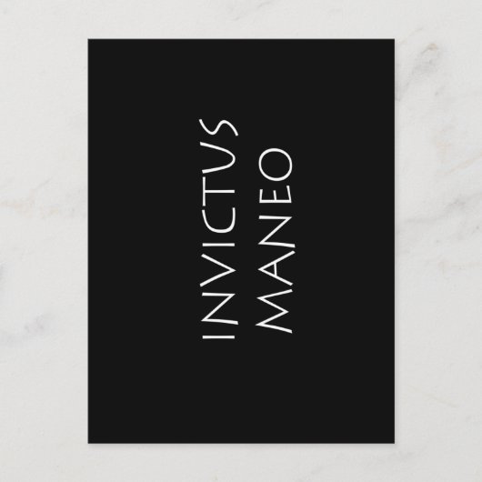 Invictus maneo briefkaart (Voorkant)