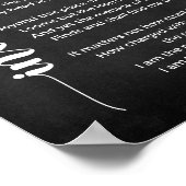 Invictus Poem Black en White Poster (Hoek)