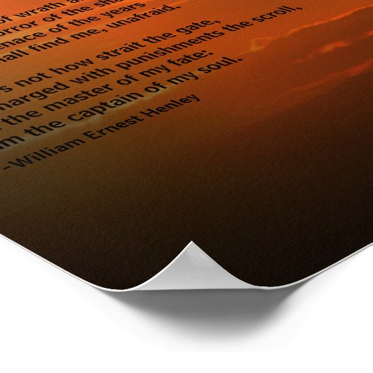 Invictus Poem, een wil om te overleven Poster (Hoek)