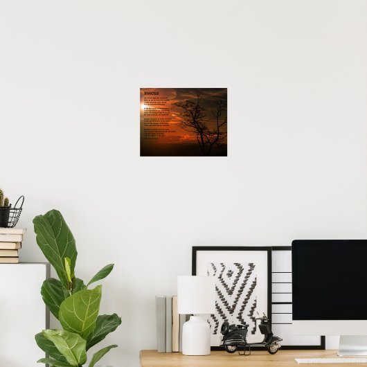 Invictus Poem, een wil om te overleven Poster (Thuiskantoor)