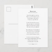 Invictus Poem, inspirerend poëzie Briefkaart (Voorkant / Achterkant)