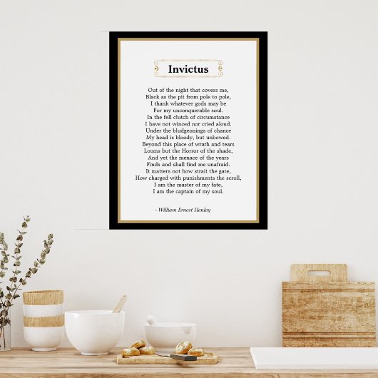 Invictus Poem Poster (Keuken)