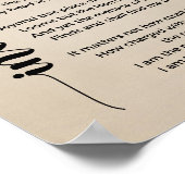 Invictus Poem van William Ernest Henley  Poster (Hoek)