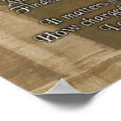 Invictus, prose op de achtergrond van het perkamen poster (Hoek)