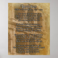 Invictus, prose op de achtergrond van het perkamen
