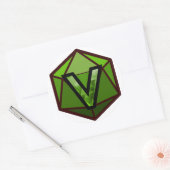 INVICTUS Stream "GREEN TEAM"-Logo Ronde Sticker (Envelop)
