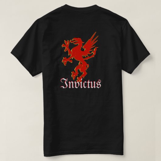 Invictus T-shirt, Red Dragon T-shirt (Design achterkant)