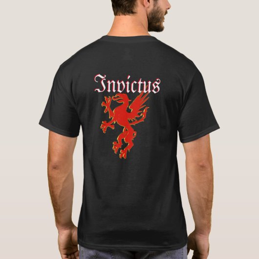 Invictus T-shirt, Red Dragon T-shirt (Achterkant)