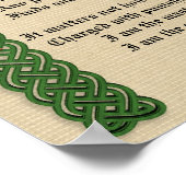 Invictus, Victoriaans gedicht Celtic Knots en krui Poster (Hoek)