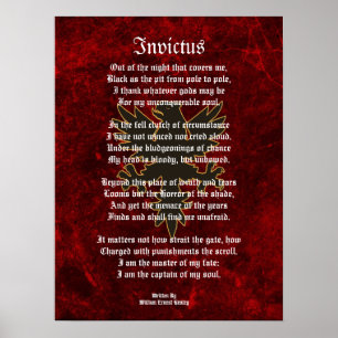 Invictus, Victoriaans gedicht zwarte adelaar Poster