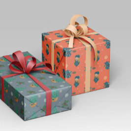 Invierno acogedor con té caliente y pastas cadeaupapier