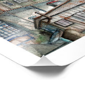 Invierno en los cerros de Valparaíso (acuarela). Foto Afdruk (Hoek)