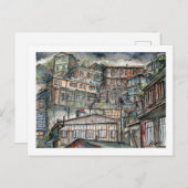 Invierno en los cerros de Valparaíso  Briefkaart (Voorkant / Achterkant)