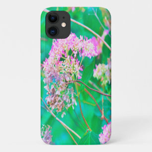 Invincibelle Spirit Heet Roze Hortensia's op Aqua Case-Mate iPhone Case