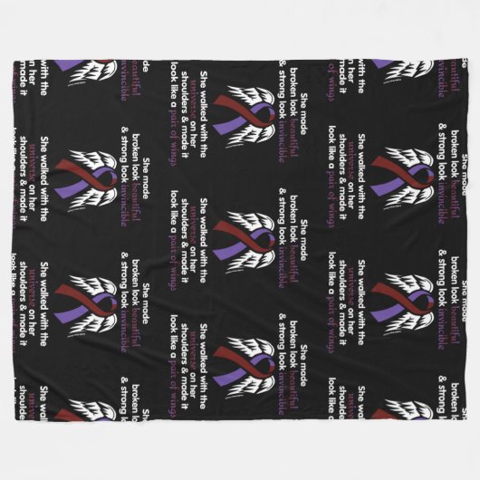 INVINCIBLE... Arachnoiditis Fleece Deken (Voorkant (Horizontaal))