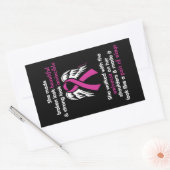Invincible/her.. borstkanker rechthoekige sticker (Envelop)