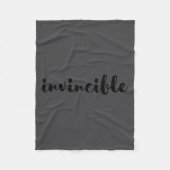 Invincible - Motivational  Fleece Deken (Voorkant)