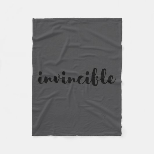 Invincible - Motivational Fleece Deken (Voorkant)
