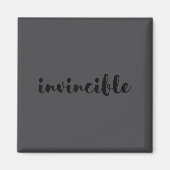 Invincible - Motivational  Magneet (Voorkant)