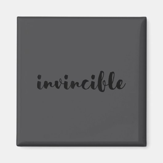 Invincible - Motivational  Magneet (Voorkant)