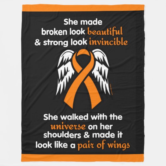 INVINCIBLE...RSD/CRPS FLEECE DEKEN (Voorkant)