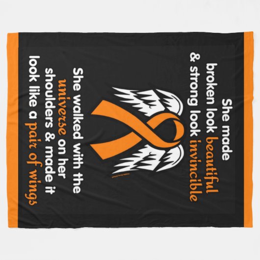 INVINCIBLE...RSD/CRPS FLEECE DEKEN (Voorkant (Horizontaal))