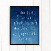 Invincible Summer Inspirerend Blue Art Print
