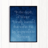 Invincible Summer Inspirerend Blue Art Print