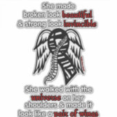 INVINCIBLE... Tarlov Cyst Sticker (Voorkant)