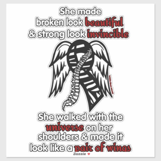 INVINCIBLE... Tarlov Cyst Sticker (Vel)