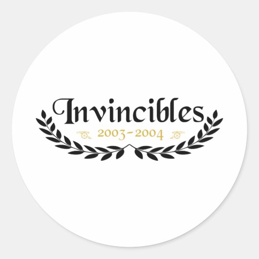 Invincibles Arsenal Ronde Sticker (Voorkant)