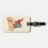 Invincie Supergirl Retro Grafisch Bagagelabel (Voorkant horizontaal)