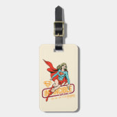 Invincie Supergirl Retro Grafisch Bagagelabel (Voorkant verticaal)