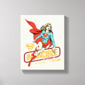 Invincie Supergirl Retro Grafisch Canvas Afdruk (Voorkant)