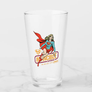 Invincie Supergirl Retro Grafisch Glas