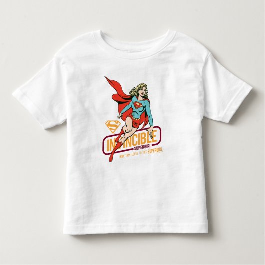 Invincie Supergirl Retro Grafisch Kinder Shirts (Voorkant)