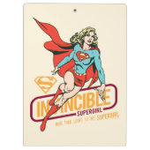 Invincie Supergirl Retro Grafisch Klembord (Achterkant)