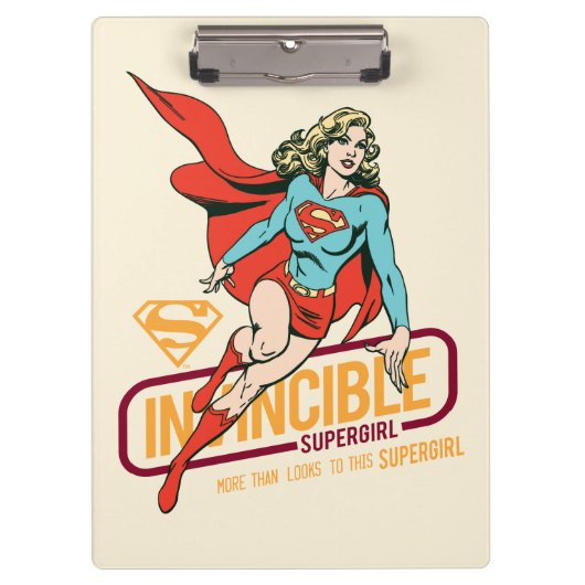 Invincie Supergirl Retro Grafisch Klembord (Voorkant)