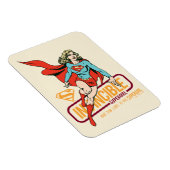 Invincie Supergirl Retro Grafisch Magneet (Rechterzijde)