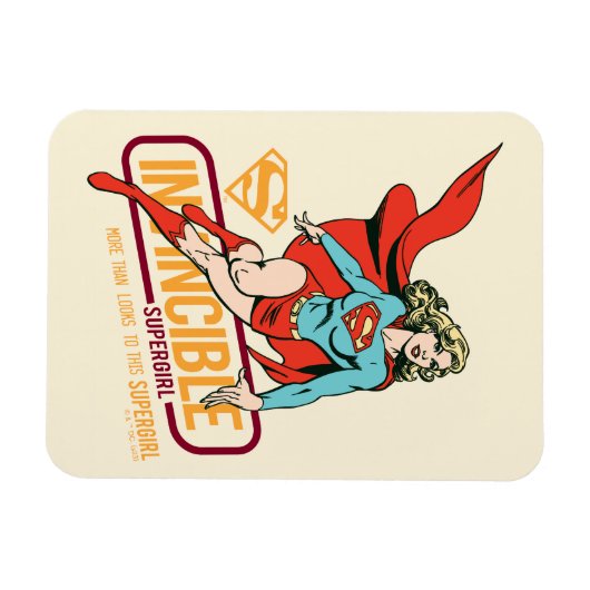 Invincie Supergirl Retro Grafisch Magneet (Horizontaal)
