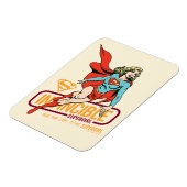 Invincie Supergirl Retro Grafisch Magneet (Linkerzijde)