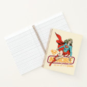 Invincie Supergirl Retro Grafisch Notitieboek (Binnen)