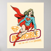 Invincie Supergirl Retro Grafisch Poster (Voorkant)
