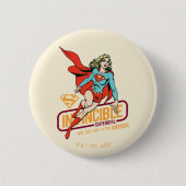 Invincie Supergirl Retro Grafisch Ronde Button 5,7 Cm (Voorkant)