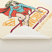 Invincie Supergirl Retro Grafisch Sherpa Deken (3/4)