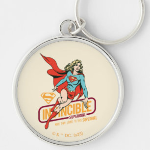 Invincie Supergirl Retro Grafisch Sleutelhanger