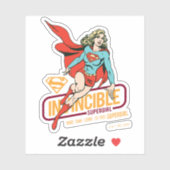 Invincie Supergirl Retro Grafisch Sticker (Vel)