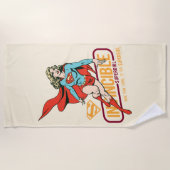 Invincie Supergirl Retro Grafisch Strandlaken (Voorkant)